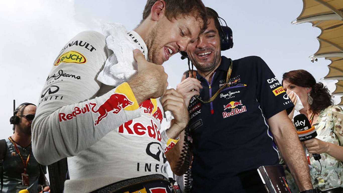 Jahrelange Zusammenarbeit bei Red Bull: Sebastian Vettel und Guillaume Rocquelin.