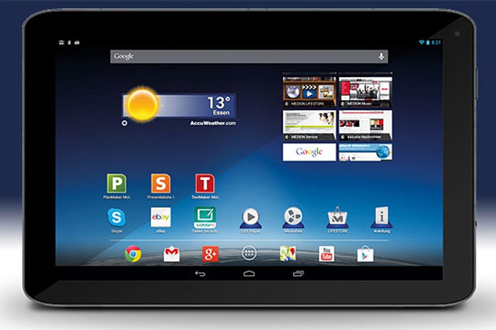 Medion Lifetab E10318 (MD 98595): Stiftung Warentest hat neuen Tablets mit 10-Zoll-Display getestet.