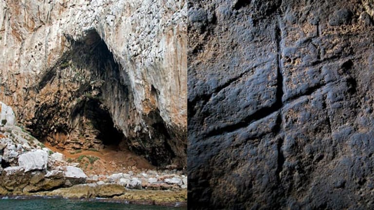 In der Gorham-Höhle hat sich ein Neandertaler künstlerisch betätigt.