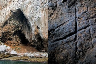 In der Gorham-Höhle hat sich ein Neandertaler künstlerisch betätigt.