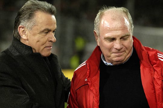 Gute Freunde: Ottmar Hitzfeld besuchte Uli Hoeneß (rechts) im Gefängnis.