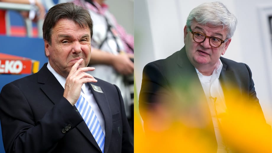 Verbales Duell: Heribert Bruchhagen contra Joschka Fischer.