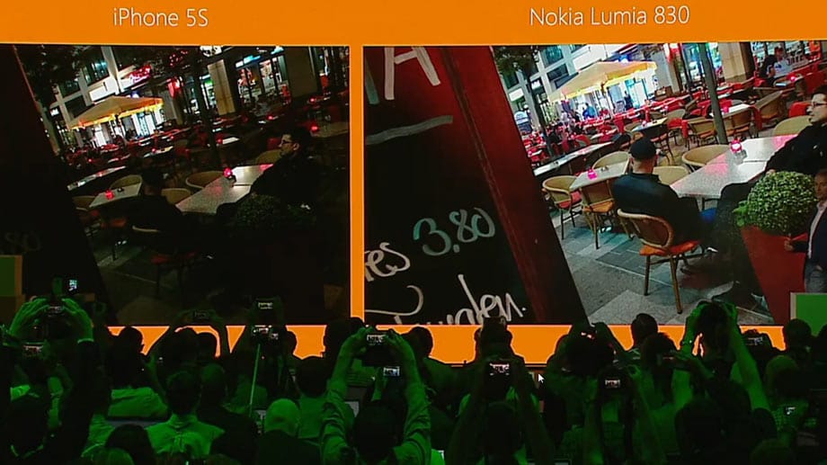 Nokia zeigte sich bei der Präsentation sehr stolz auf die Foto-Fähigkeiten der eigenen Smartphones.