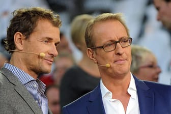 Bekamen auch ihr Fett weg: Moderator Florian König und Experte Jens Lehmann. Sie sollen die Gesichter der RTL-Übertragungen sein.