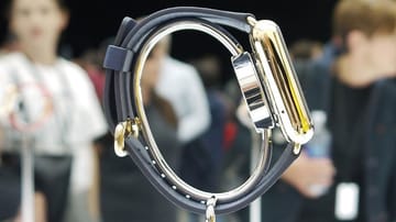 Blick auf Apples neue Smartwatch: Noch hat Apple keine Maße und keine technischen Daten zu seiner Uhr veröffentlicht.