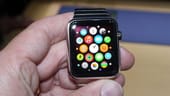 Homescreen der Apple Watch: Die Symbole der installierten Apps werden als Symbolwolke variabler Größe angezeigt.