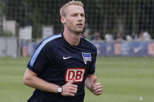 Felix Bastians beim Profi-Training der Herthaner im Juli 2014.