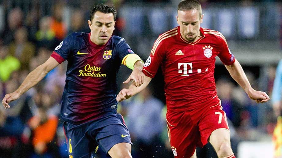 Hätten jetzt Teamkollegen sein können: Barcelonas Superstar Xavi und Bayern-Spieler Franck Ribéry. Hätten jetzt Teamkollegen sein können: Barcelonas Superstar Xavi und Bayern-Spieler Franck Ribéry.
