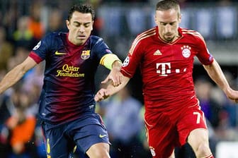 Hätten jetzt Teamkollegen sein können: Barcelonas Superstar Xavi und Bayern-Spieler Franck Ribéry.