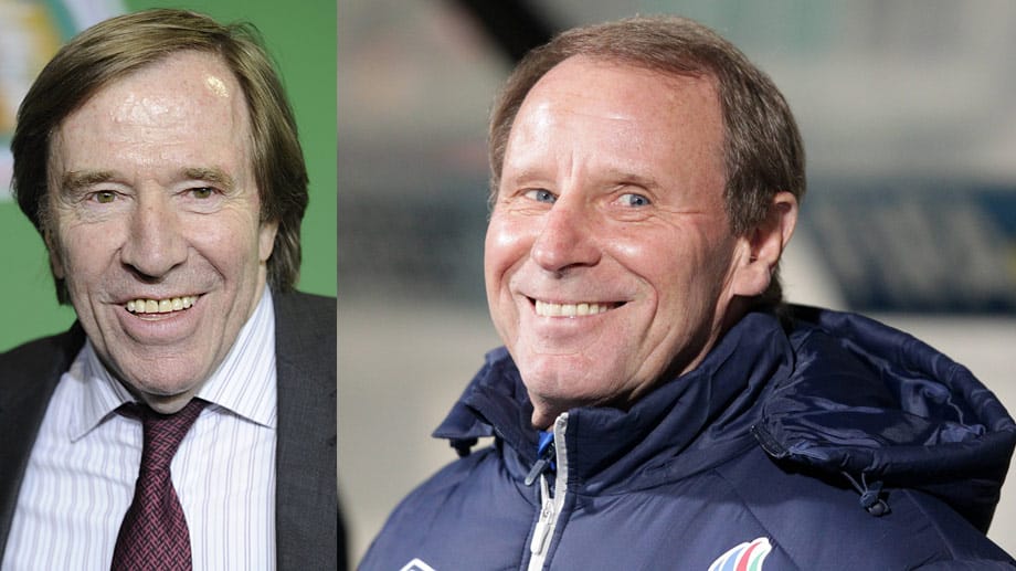 Berti Vogts (li.) adelt seinen ehemaligen Teamkollegen Günther Netzer. Berti Vogts (li.) adelt seinen ehemaligen Teamkollegen Günther Netzer.