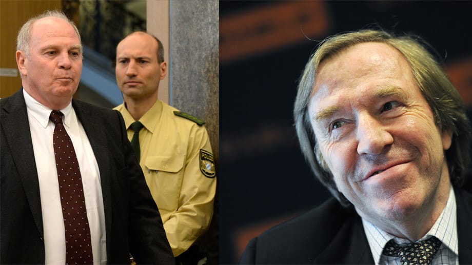 Günter Netzer (re.) hat Ex-Bayern-Präsident Uli Hoeneß in der JVA Landsberg besucht.