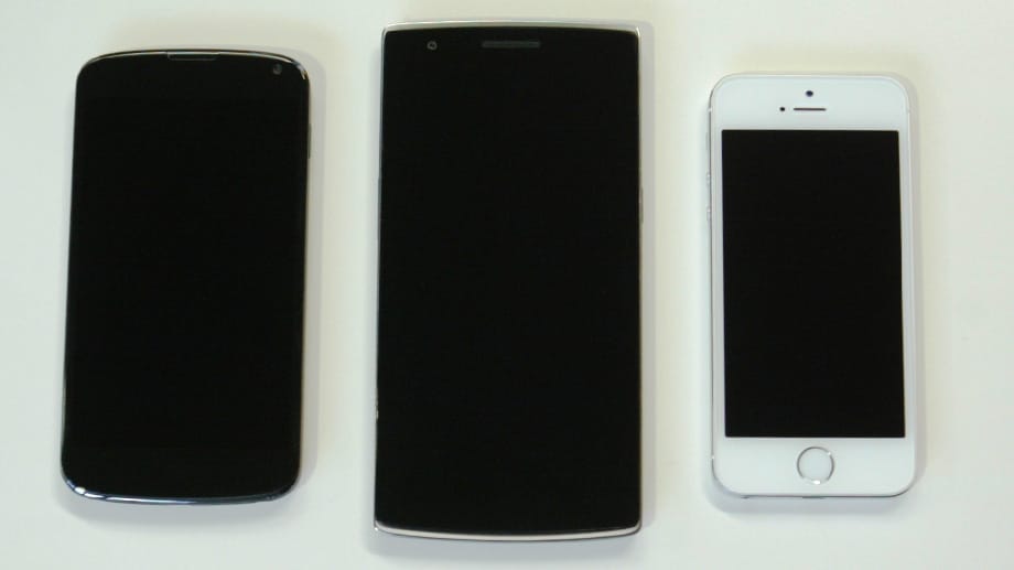 Größenvergleich: LG Nexus 5, OnePlus One, iPhone 5s