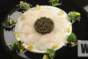 Feine Jakobsmuscheln mit Kaviar
