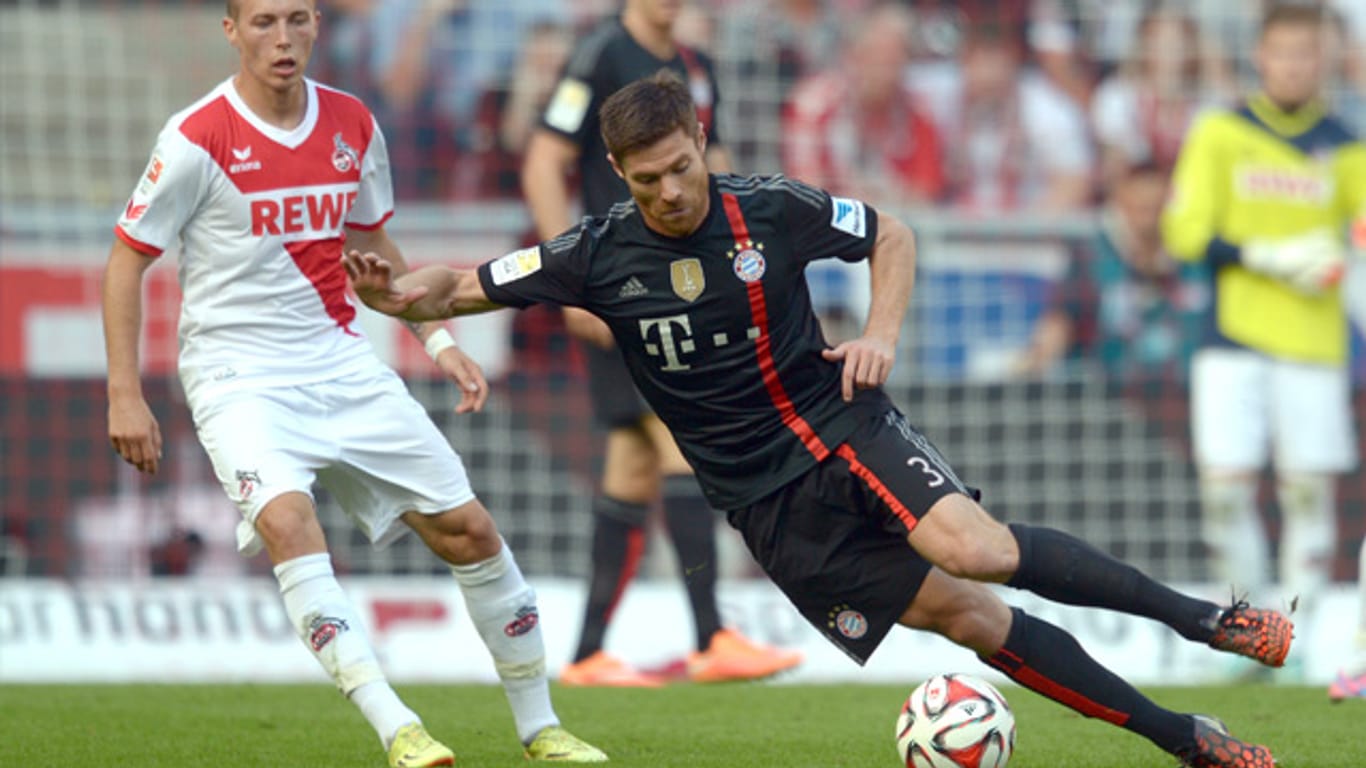 Xabi Alonso (re.) war gegen den 1. FC Köln Dreh- und Angelpunkt im Münchner Spiel.