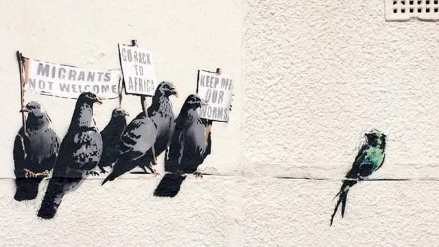 Clacton-on-Sea: Dieses Graffiti von Banksy wurde versehentlich entfernt. Clacton-on-Sea: Dieses Graffiti von Banksy wurde versehentlich entfernt.
