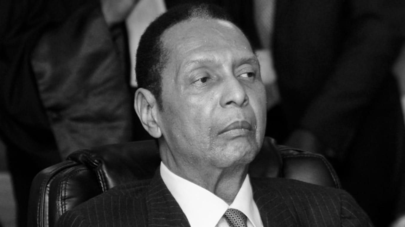 Der verstorbene Jean-Claude Duvalier bei einem der Gerichtsverfahren gegen ihn im Jahr 2013.