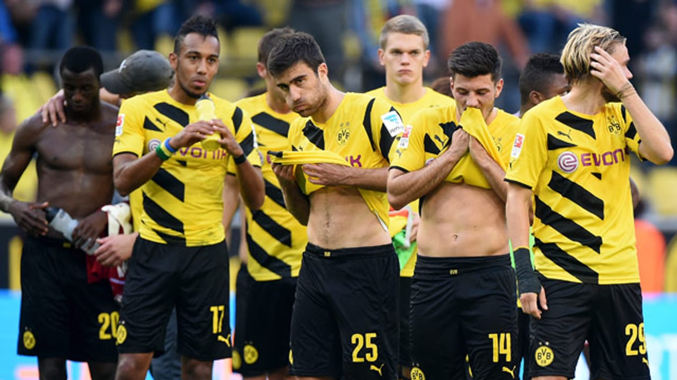 Kollektive Enttäuschung bei den Dortmunder Kickern nach der Heimniederlage gegen den HSV.