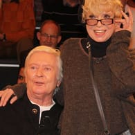 Peer Augustinski und Ingrid Steeger bei einem gemeinsamen Auftritt bei "Markus Lanz" im Dezember 2013.