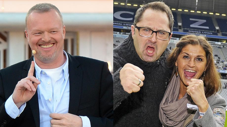 Stefan Raab und seine Kontrahenten Alex Onken und Marion Schieder