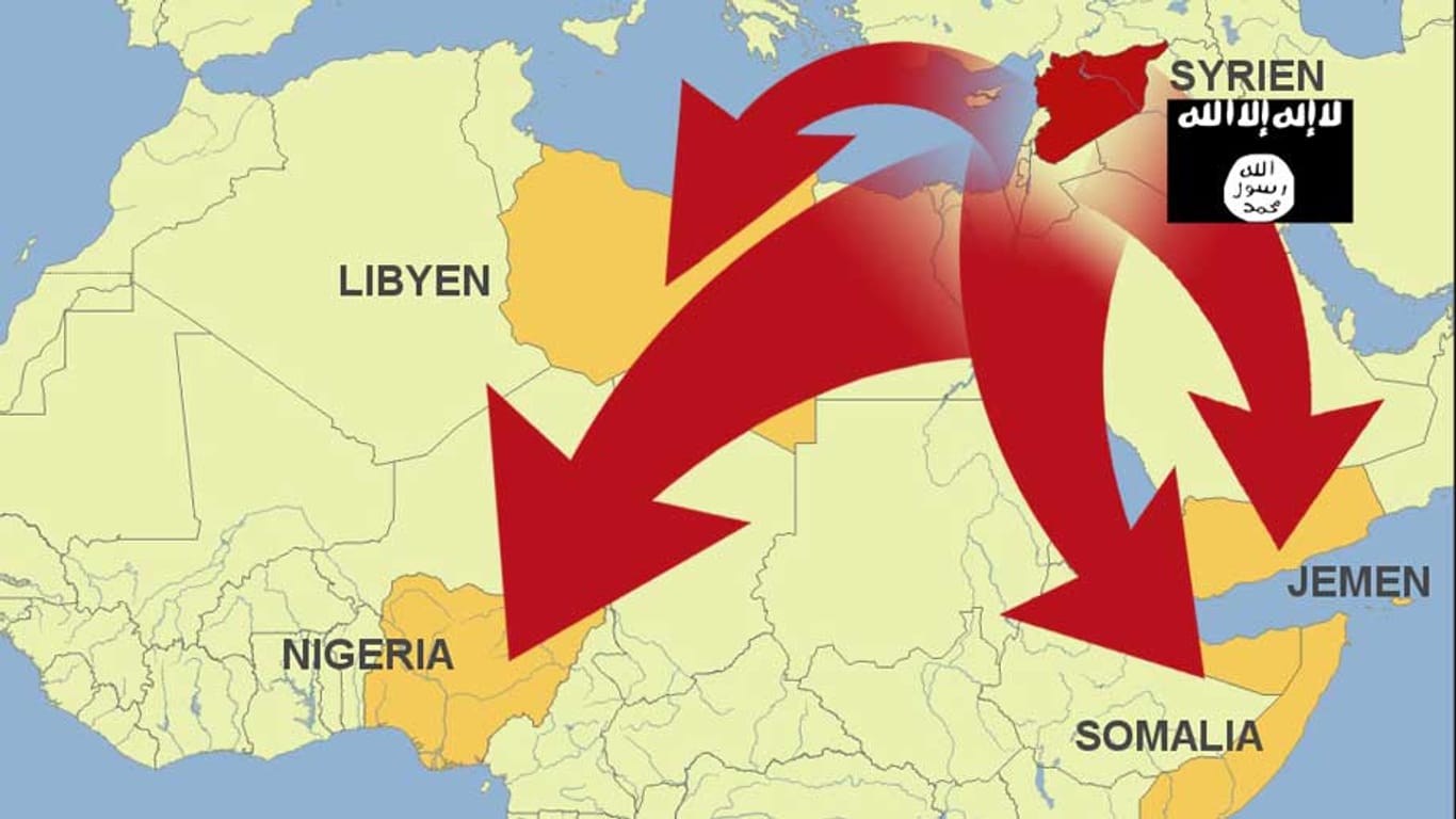 US-Experten befürchten, der IS-Terror könne sich von Syrien nach Nigeria, Somalia, Libyen und in den Jemen ausbreiten.