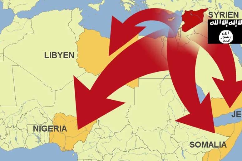 US-Experten befürchten, der IS-Terror könne sich von Syrien nach Nigeria, Somalia, Libyen und in den Jemen ausbreiten.
