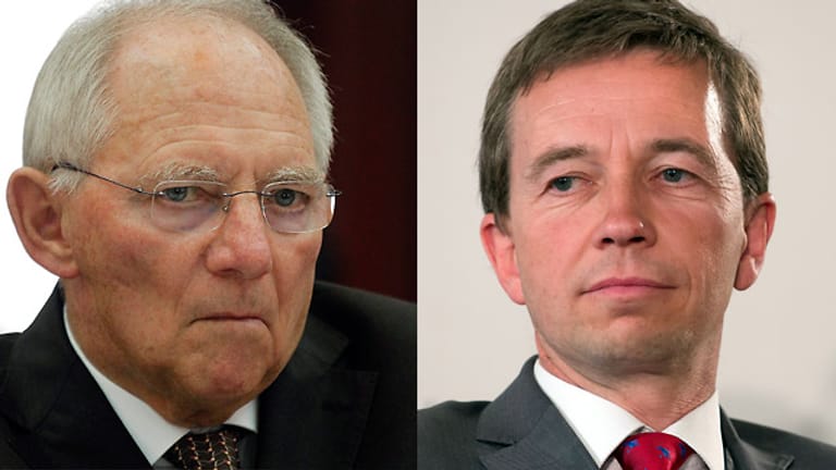 Harte Worte zwischen Wolfgang Schäuble (li.) und Bernd Lucke