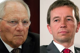 Harte Worte zwischen Wolfgang Schäuble (li.) und Bernd Lucke