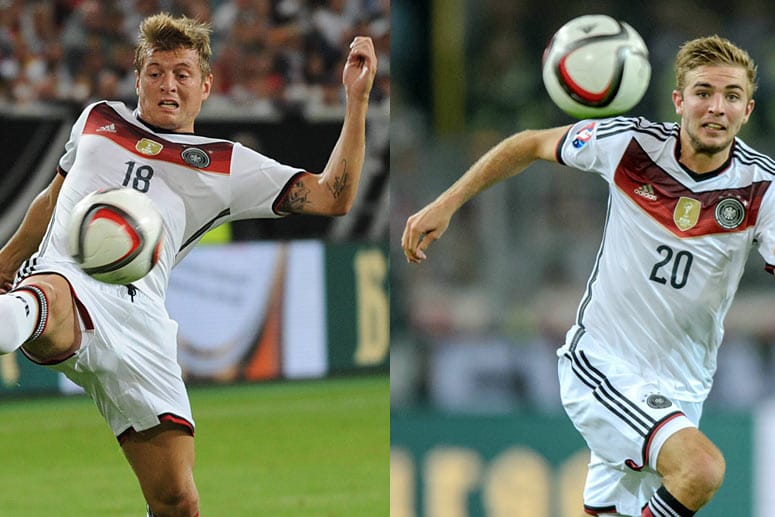 Edeltechniker Toni Kroos (li.) und Dauerläufer Christoph Kramer bilden Deutschlands neue Doppelsechs.