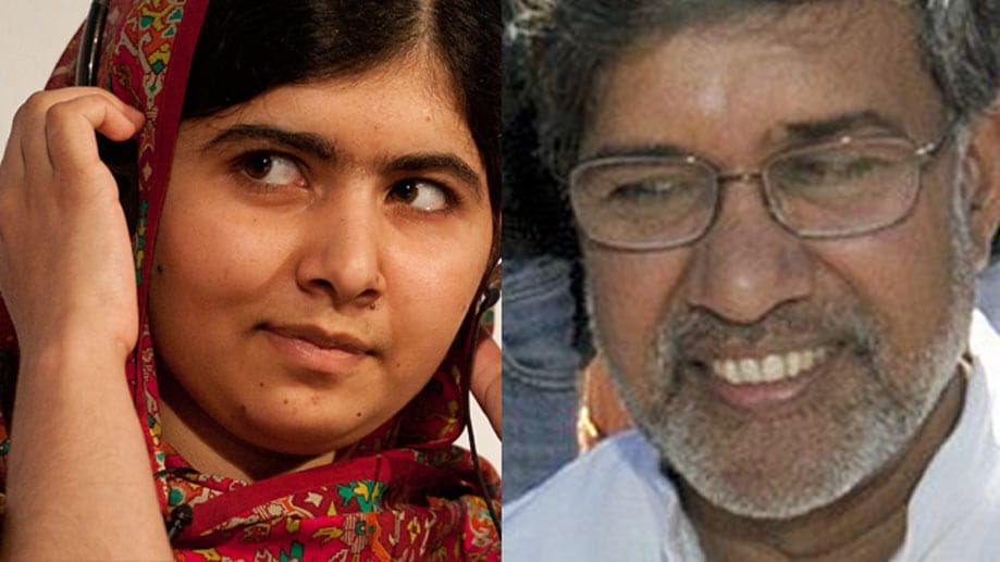 Malala Yousafzai (l.) und Kailash Satyarthi