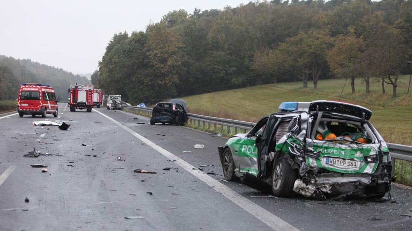 Schwerer Unfall auf der A3 in Franken