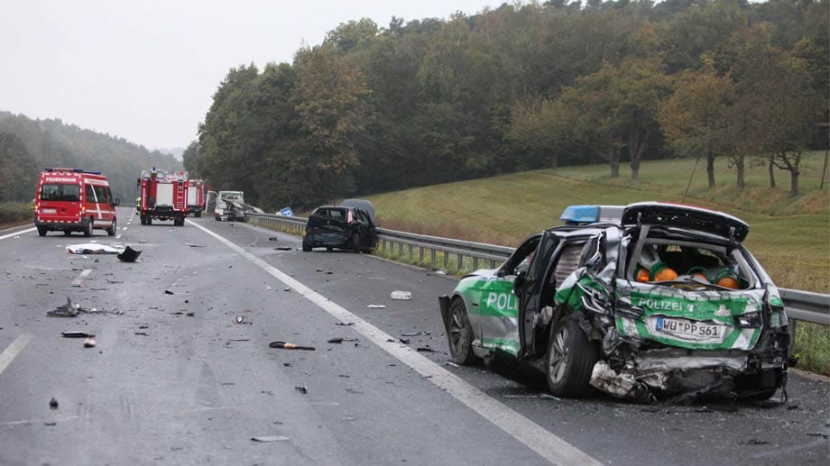 Schwerer Unfall auf der A3 in Franken Schwerer Unfall auf der A3 in Franken