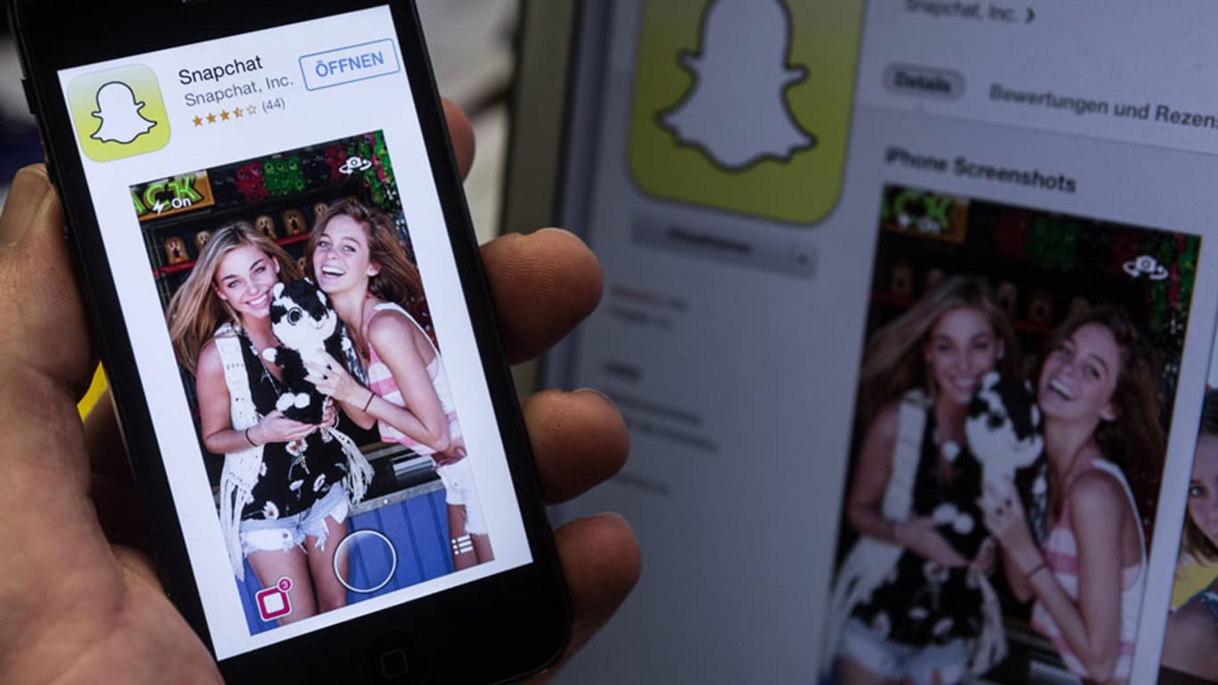 Mit Snapchat können Fotos an Freunde versendet werden, die nur wenige Sekunden sichtbar sind und sich dann selbst zerstören.