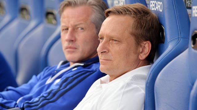 Keine Zukunft mehr: Horst Heldt hat die Zusammenarbeit mit Jens Keller (li.) beendet.