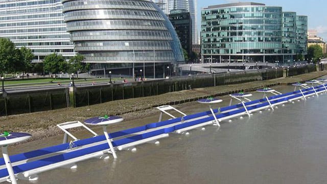 Entwurf des "Thames Deckway": ein schwimmender Radweg auf der Themse