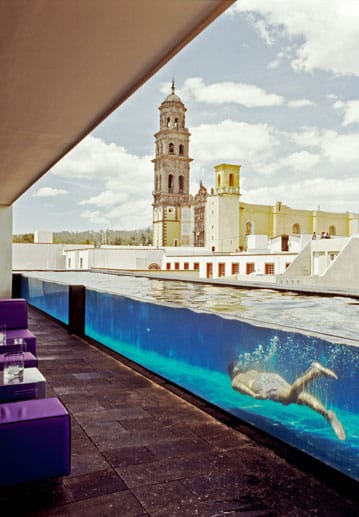 Das Hotel La Purificadora ist im historischen Zentrum von Puebla in Mexiko gelegen. Die Hallen des heutigen Luxus-Hotels wurden aufgrund der heißen Region vor 100 Jahren genutzt, um aus dem vorher gereinigten Wasser, Eis-Klötze herzustellen.