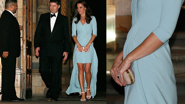 Herzogin Kate zeigte viel Bein und einen Hauch von Babybäuchlein.