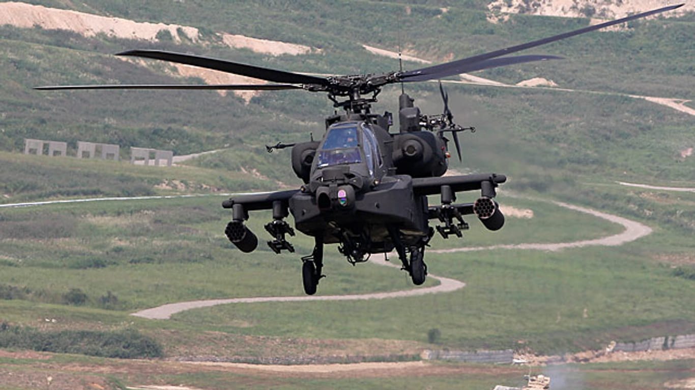 Ein Apache-Kampfhubschrauber des US-Militärs.