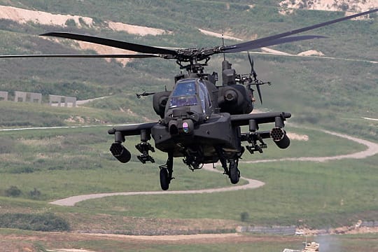 Ein Apache-Kampfhubschrauber des US-Militärs.