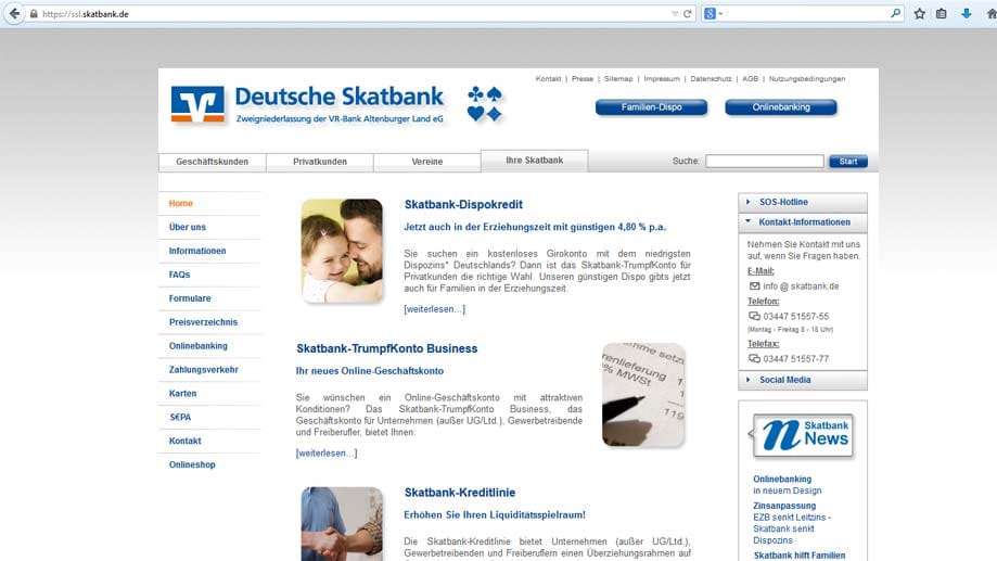 Die Skatbank verlangt Gebühren für sehr hohe Guthaben