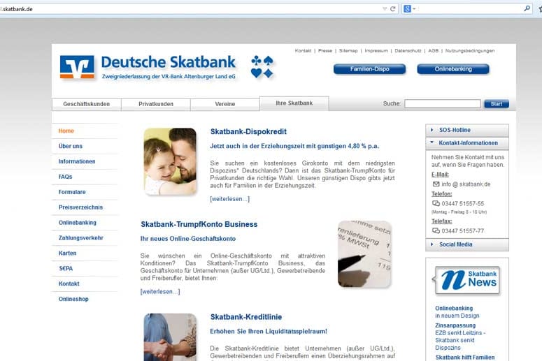 Die Skatbank verlangt Gebühren für sehr hohe Guthaben