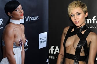 Miley Cyrus und Rihanna zogen mit ihren Outfits alle Blicke auf sich.