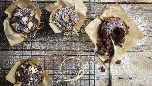 Leckere Schokomuffins gelingen auch ganz einfach vegan