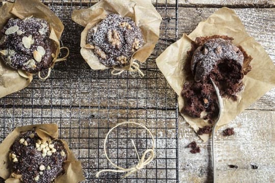 Leckere Schokomuffins gelingen auch ganz einfach vegan