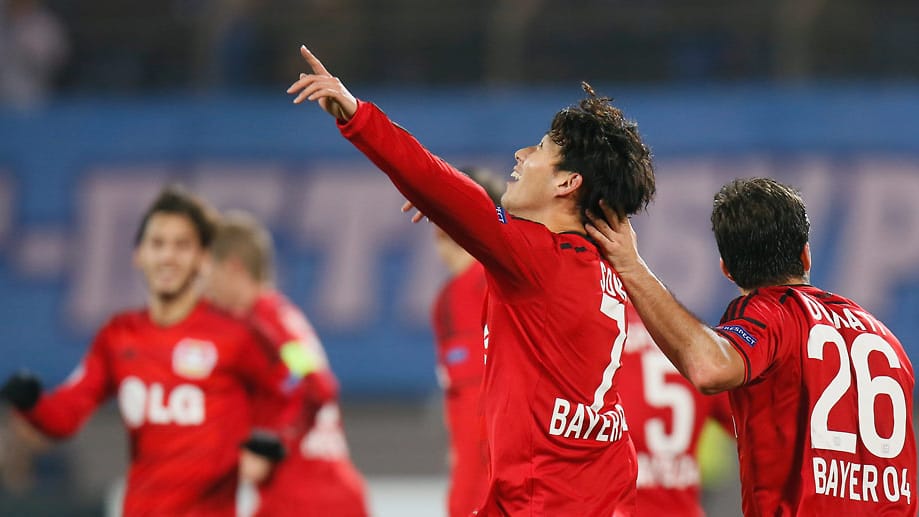 Matchwinner: Heung-Min Son schoss Bayer Leverkusen mit seinem Doppelpack in St. Petersburg zum Sieg. Matchwinner: Heung-Min Son schoss Bayer Leverkusen mit seinem Doppelpack in St. Petersburg zum Sieg.