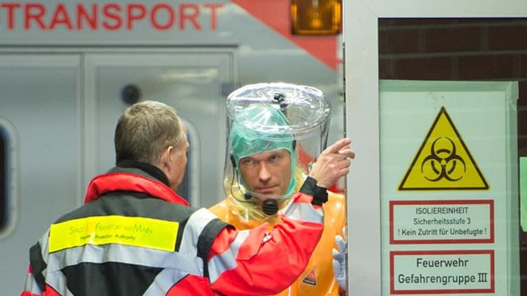 Ebola-Behandlung an der Uniklinik Frankfurt.