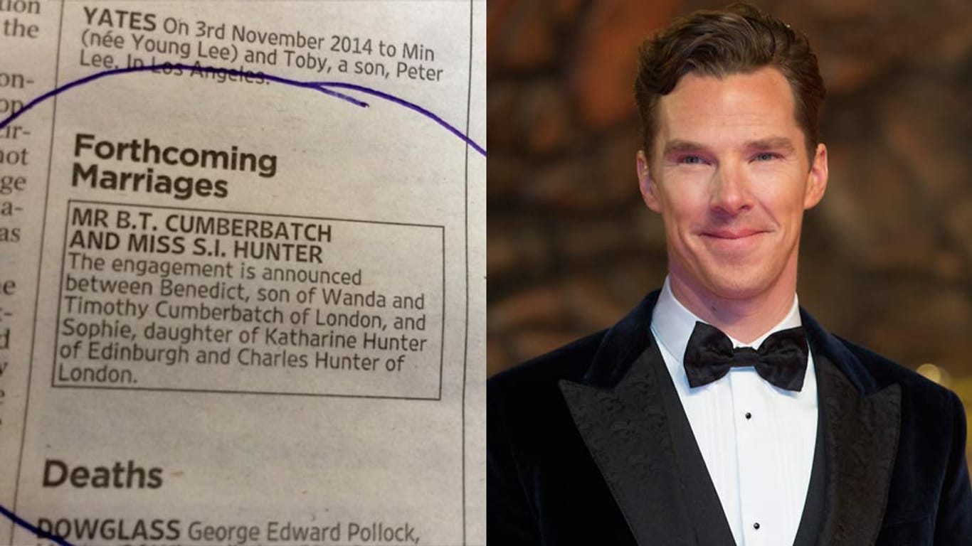 "Sherlock Holmes" Benedict Cumberbatch hat sich verlobt.