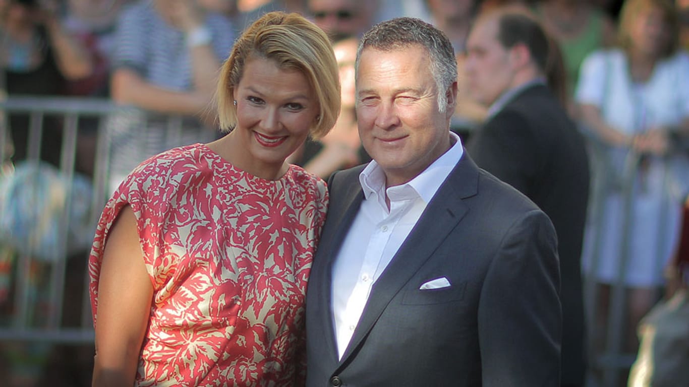 Franziska van Almsick mit ihrem langjährigen Freund Jürgen Harder.