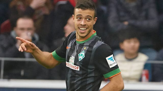 Bremens Top-Torjäger Franco di Santo beim Bundesliga-Duell gegen den FSV Mainz.