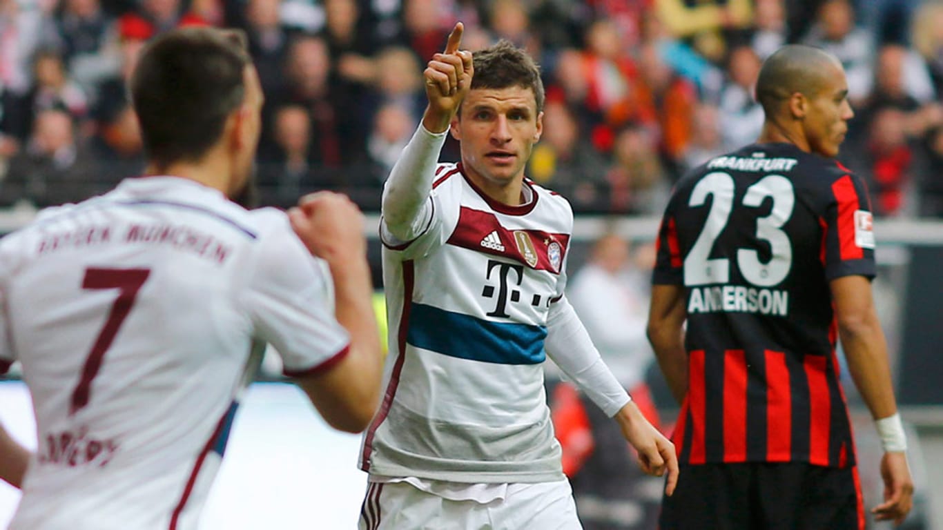 Bayern-Matchwinner in Frankfurt: Thomas Müller.