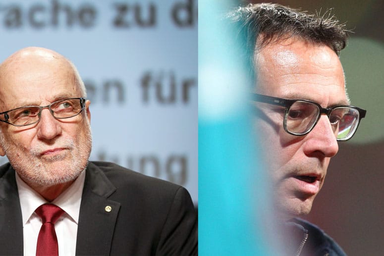 Für Aufsichtsratsmitglied Günther Koch (li.) ist Club-Manager Martin Bader ein Dorn im Auge.